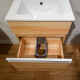Mueble De Baño De Madera Color Nogal 51X39X48.5Cm Con Bacha Ceramica 1 Agujero Para Griferia Monocomando 000