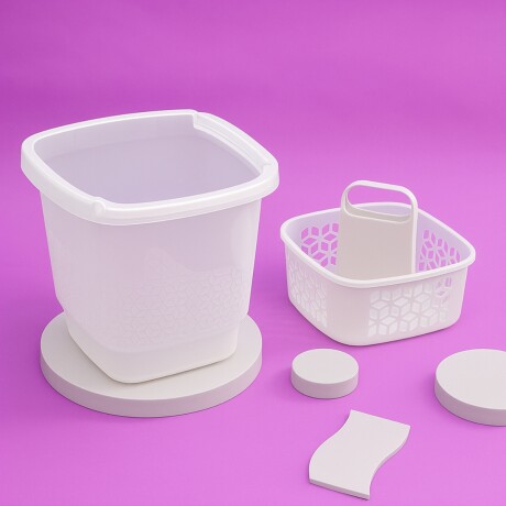Kit Balde con cesto de limpieza TRANSPARENTE