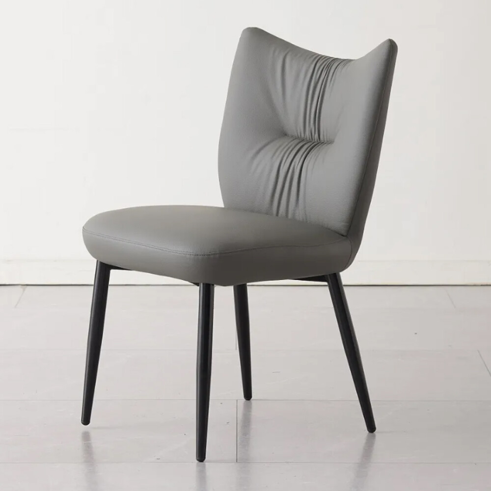 Silla De Comedor Ecocuero Super Acolchonada Gris
