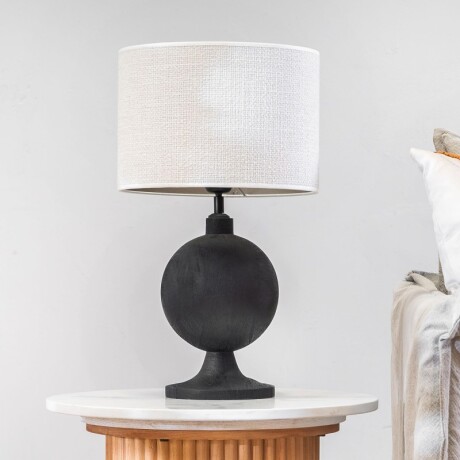 Lámpara De Mesa Tomasso Negra Lámpara De Mesa Tomasso Negra