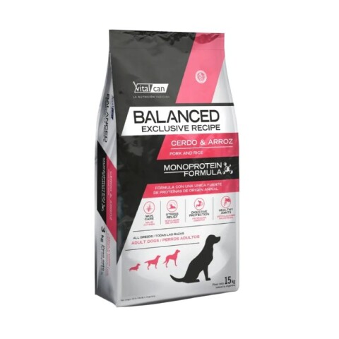 BALANCED PA EXCLUSIVE CERDO Y ARROZ 15KG Balanced Pa Exclusive Cerdo Y Arroz 15kg