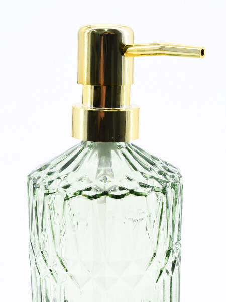 DISPENSADOR VIDRIO LABRADO VERDE
