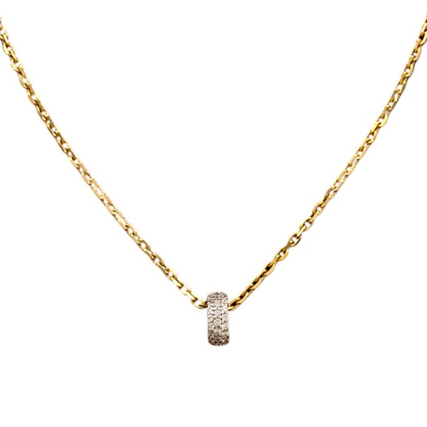 Dije Aro-Oro bajo-Piedra Zirconia-CP8529 conpiedra