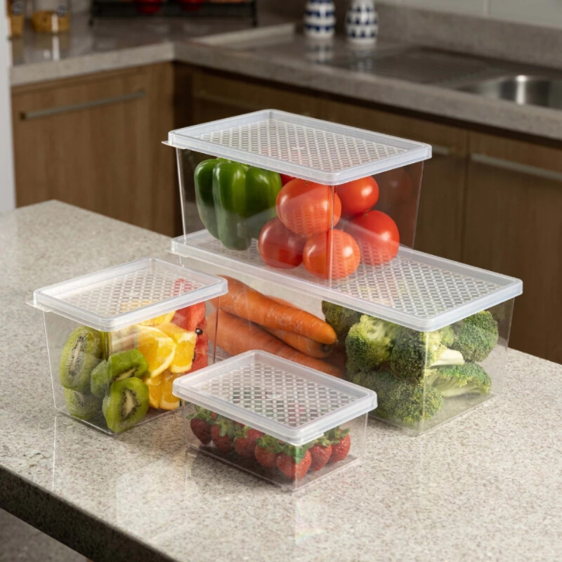 Caja organizadora M 1,3lts TRANSPARENTE