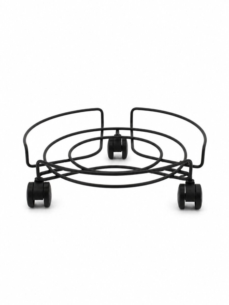 SOPORTE DE METAL CON RUEDAS - NEGRO 