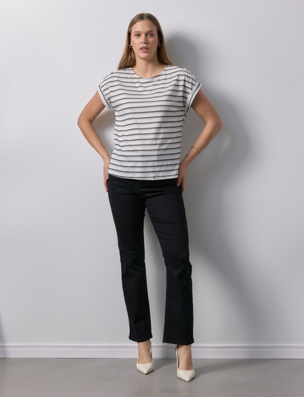 Blusa Botones BLANCO/MULTI