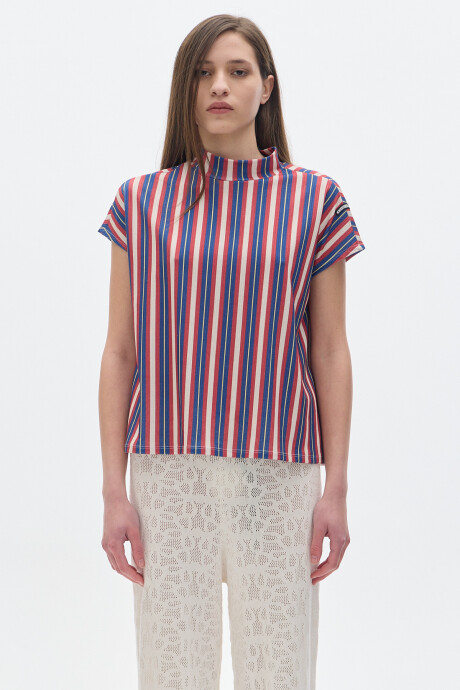 Blusa Yuri ST Blue/Bordeaux