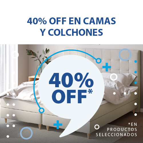 Camas y colchones 30% OFF