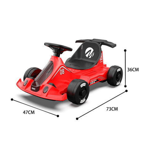 Auto A Batería Go Kart Karting Con Luces y Sonidos Rojo