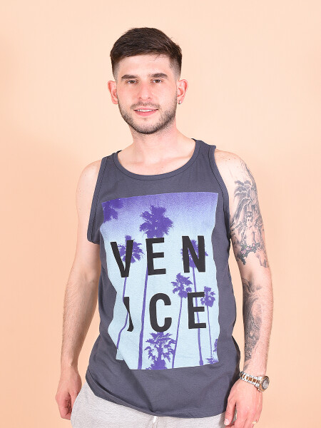 MUSCULOSA VENICE GRIS OSCURO