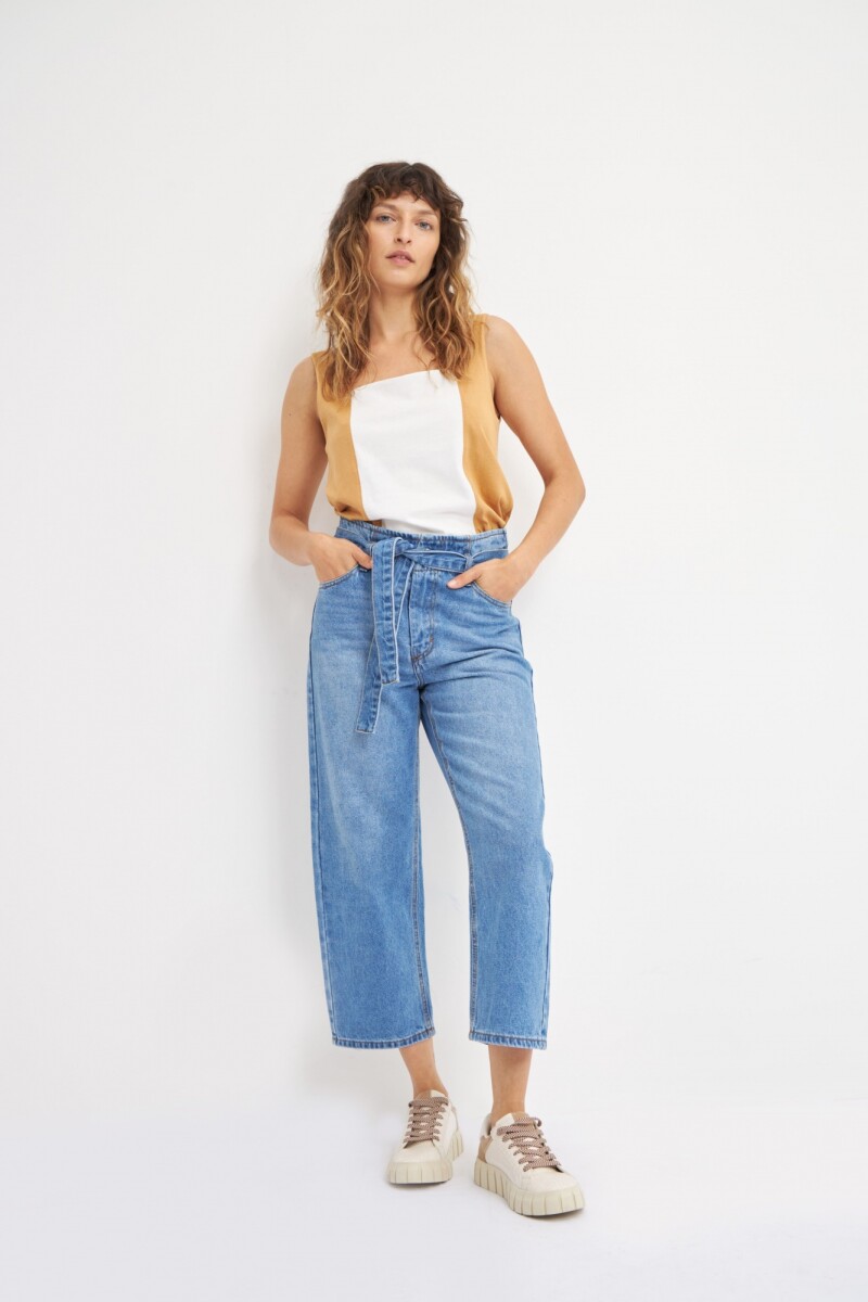 Jean cropped Adele jean medio