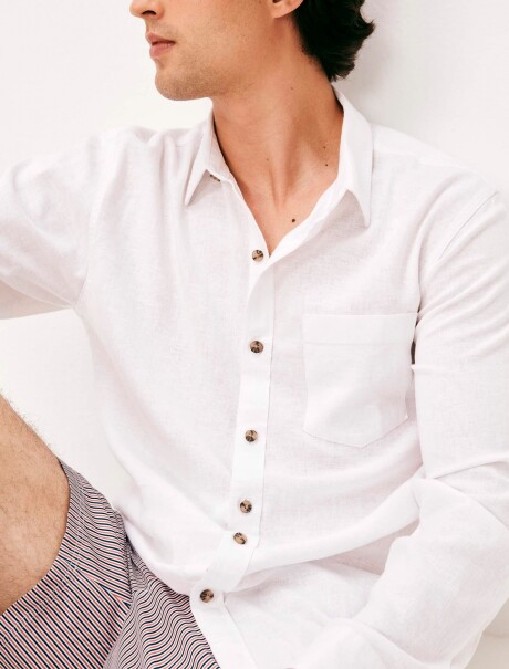 CAMISA BÁSICA MASCULINA BLANCO