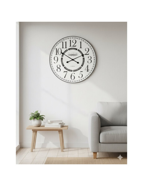 RELOJ DE PARED HIERRO D69.5X69.5X3.5CM SEMAMAL COLOR BLANCO RELOJ DE PARED HIERRO D69.5X69.5X3.5CM SEMAMAL COLOR BLANCO