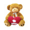 Oso De Peluche Con Corazón Marrón Claro