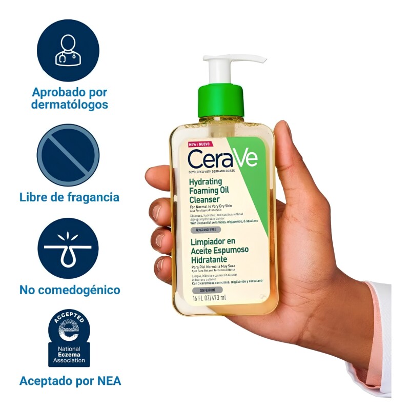 Limpiador En Aceite Espumoso Hidratante Cerave 473ml Limpiador En Aceite Espumoso Hidratante Cerave 473ml