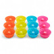 12 piezas molde individual budin/flan 6,5 x 2,7 cm Silicona Sin Color
