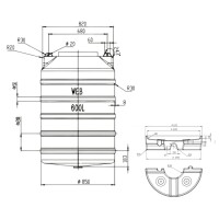 Tanque para Agua Cónico Tricapa WEB 600 Litros PPL incluidos. Tanque para Agua Cónico Tricapa WEB 600 Litros PPL incluidos.