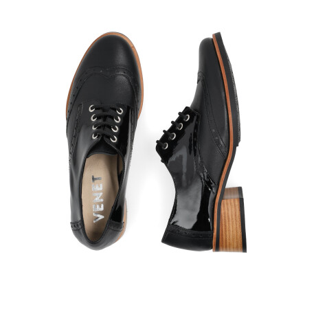 ZAPATO VENET - CUERO EBANO NEGRO