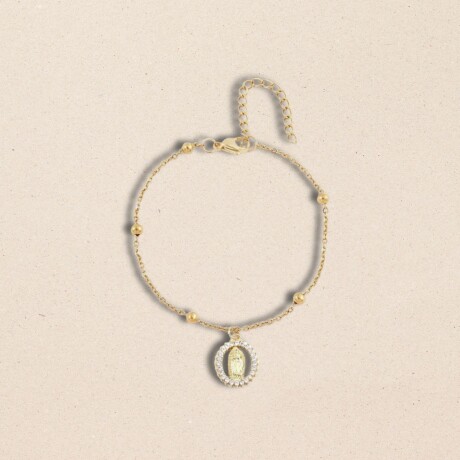 Pulsera Virgen Cristal Plata