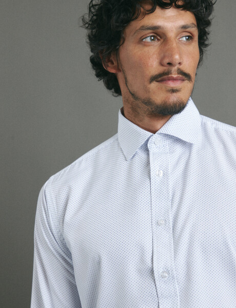 012679 CAMISA HARRINGTON LABEL Blanco/azul