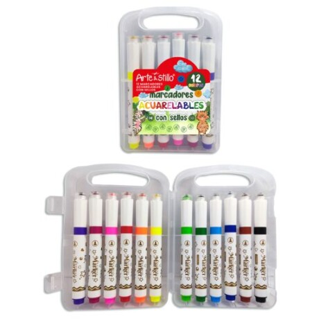 MARCADOR ACUARELABLES CON SELLOS ARTE Y ESTILLLO X12 HR0127 001