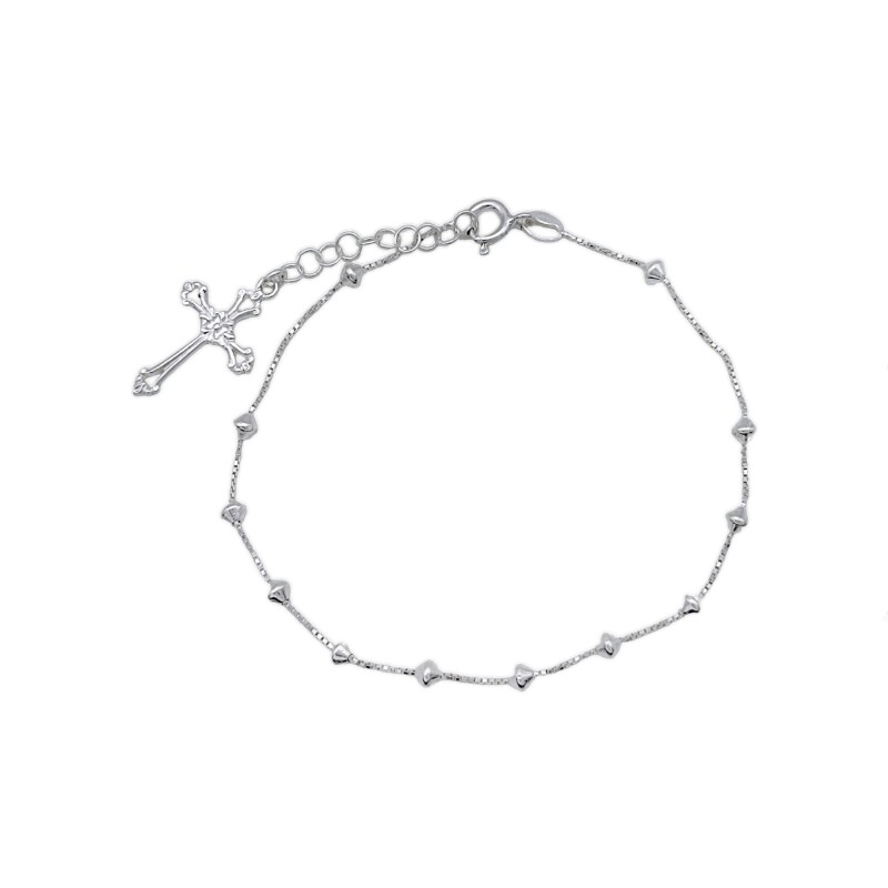 Pulsera Cruz-Plata 925-Sin piedra-PU3305 sinpiedra