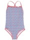 Traje De Baño Con Dos Estampados Azul Claro