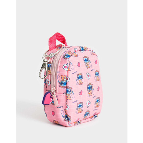 Llavero & Charm Mochilita ''stitch Capybara'' Rosa Claro