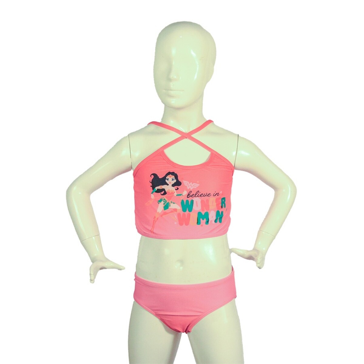 Malla DC Wonder Woman Bikini de Niños - WWIISS24807 - Rosado 