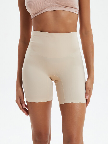 SHORT COMPRESION BEIGE