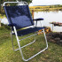 Sillón En Aluminio Nuevo King más Ancho Super Resistente 140 kg AZUL MARINO