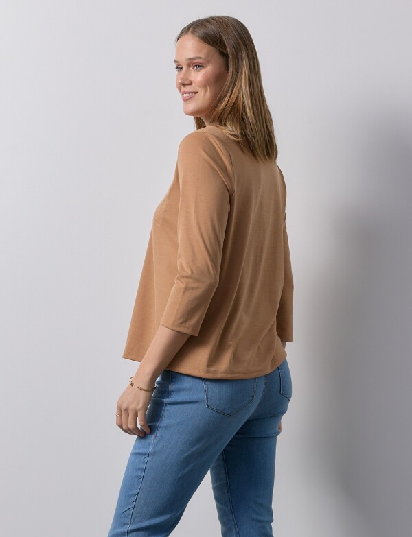 Blusa Zips TOSTADO