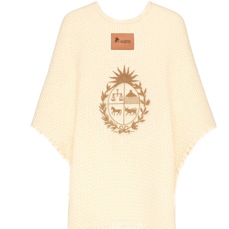 Ruana de Lana Merino Gruesa Escudo Nacional