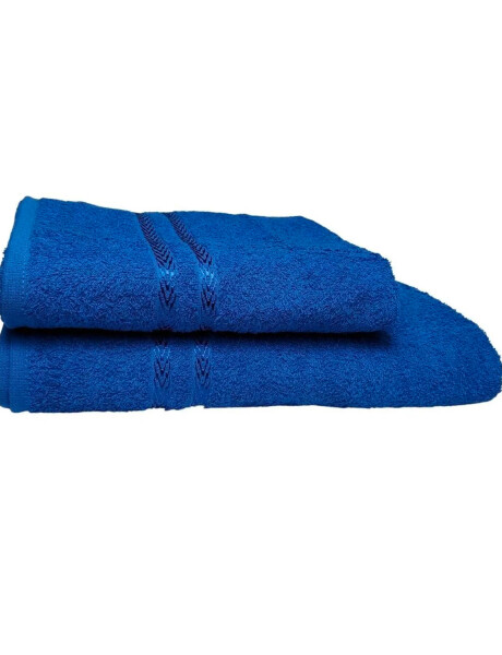 Pack 2 toallas de baño Dohler en algodón 65x140cm y 50x70cm Azul Pack 2 toallas de baño Dohler en algodón 65x140cm y 50x70cm Azul