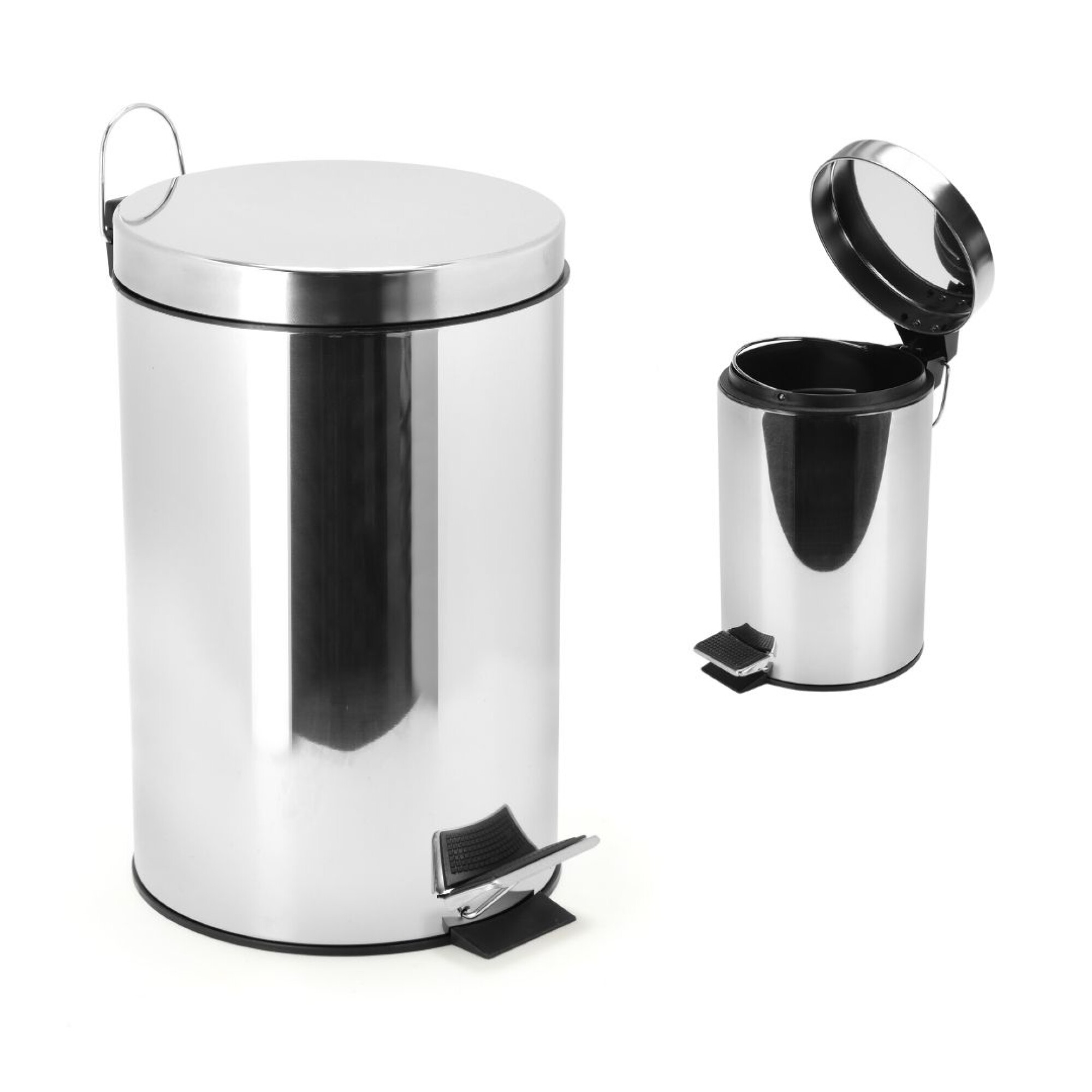 Tacho 12 Litros Residuos Papelera Extraible Acero Inoxidable