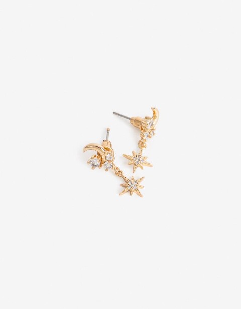 Aros Pasantes Cubic zirconia Aros Argolla Cubic Zirconia - Dorado