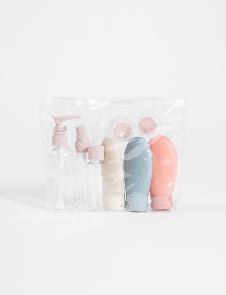 Set de frascos de viaje 8 pcs - multicolor 