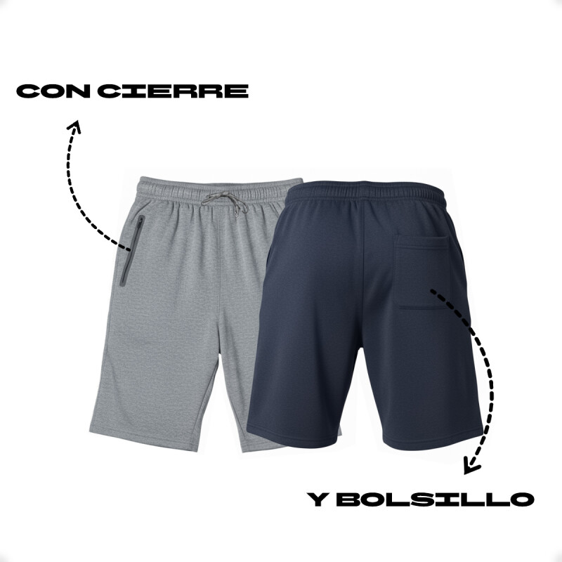 Short Bermuda Deportiva Pantalón Corto Gris