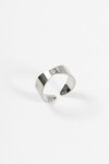 Anillo acero ajustable sol plateado