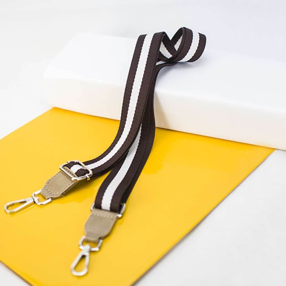 Correa Galon Para Cartera - Chocolate Con Nude 