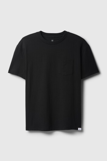 Remera Básico Con Bolsillo Niño True Black V2