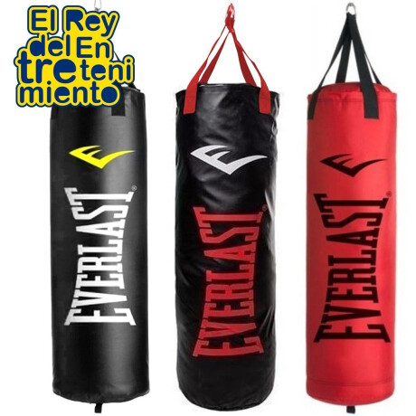 Bolsa De Boxeo Everlast Nevatear + Cadenas + Rotor Rojo-Negro