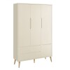 Ropero 3 puertas 2 cajones Infantil - Theo Gris