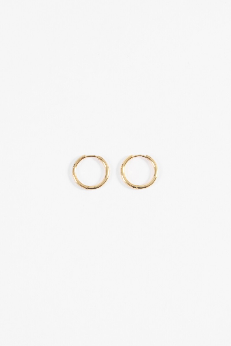 Aros acero small dorado