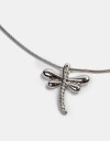 Cadena Corta con Dije Strass Cadena Corta Dije Libélula - Plateado Rodio