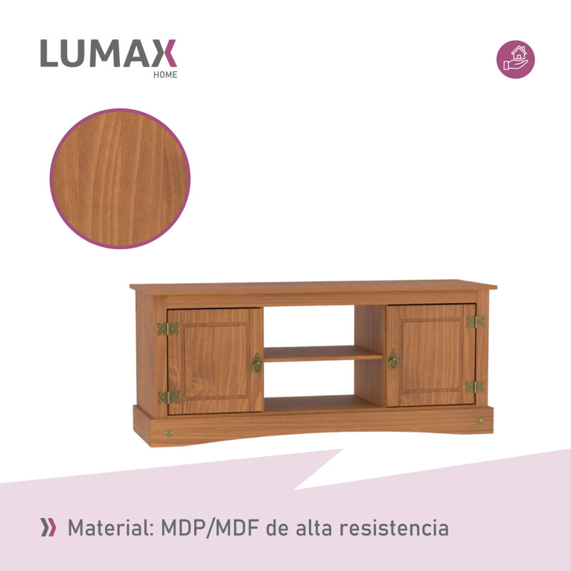 Rack para TV Lumax Living 2 puertas 2 estantes Madera Maciza Rack para TV Lumax Living 2 puertas 2 estantes Madera Maciza