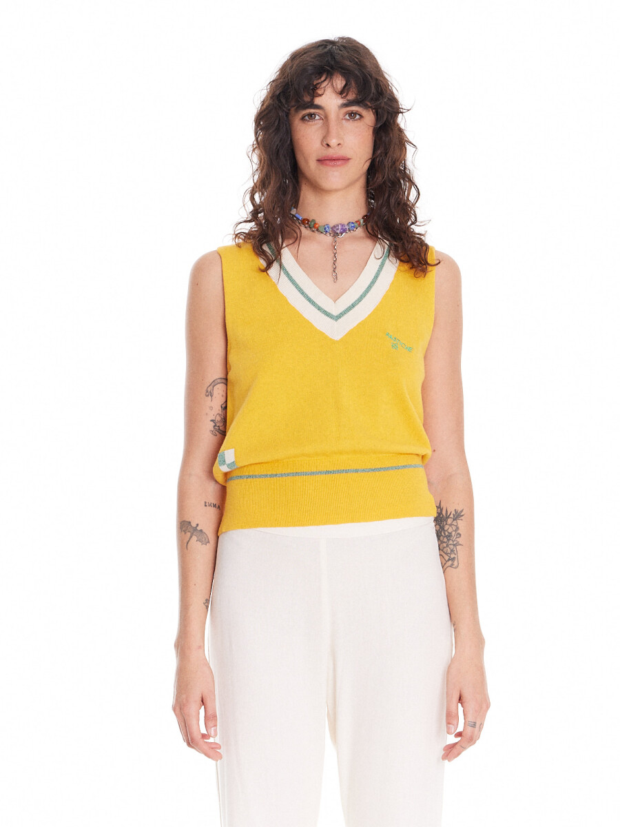 Top Chaleco Grace - Amarillo 