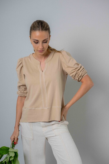 Remera niza Beige