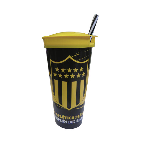 Vaso 2 en 1, pote 220 ml + vaso 540 ml Peñarol U