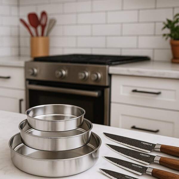 Asaderas x3 Con Juego De Cuchillos De 6 Piezas Asaderas x3 Con Juego De Cuchillos De 6 Piezas